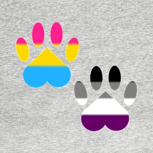 Panromantic Ace Pride Paws T-Shirt